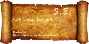 Sámson Baldó névjegykártya